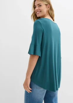 bonprix bonprix Camiseta de viscosa suave verde pimiento Online