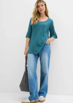 bonprix bonprix Camiseta de viscosa suave verde pimiento Online