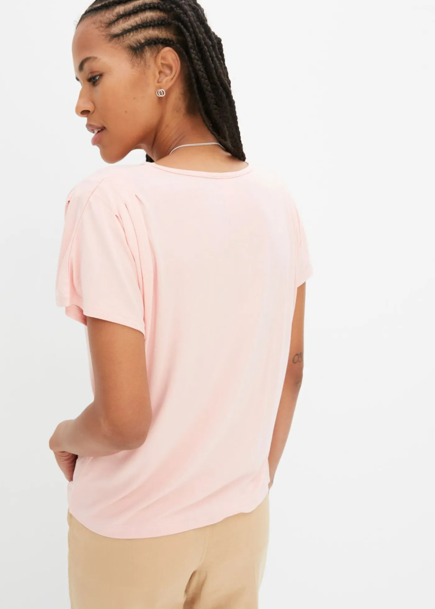 bonprix bonprix Camiseta de viscosa suave rosa pastel Discount