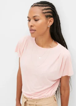 bonprix bonprix Camiseta de viscosa suave rosa pastel Discount