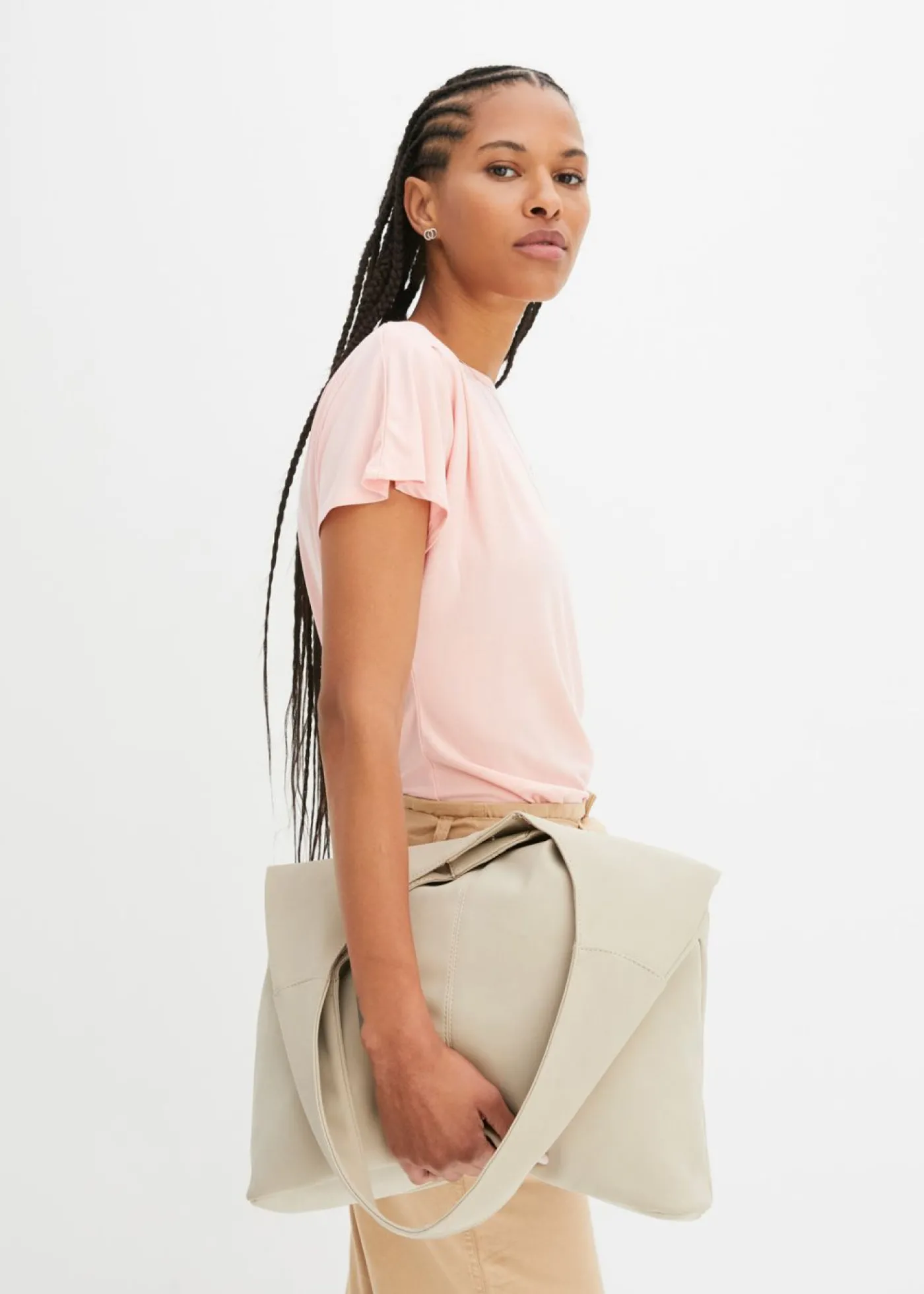 bonprix bonprix Camiseta de viscosa suave rosa pastel Discount