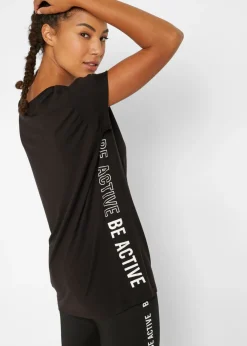 bonprix bonprix Camiseta deportiva Negro estampado Clearance