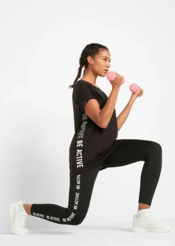 bonprix bonprix Camiseta deportiva Negro estampado Clearance