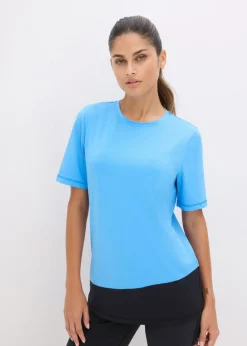 bonprix bonprix Camiseta deportiva con aspecto estructurado azul brillante-negro Outlet