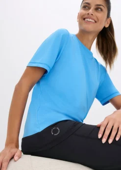 bonprix bonprix Camiseta deportiva con aspecto estructurado azul brillante-negro Outlet