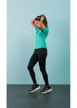 bonprix bonprix Camiseta deportiva con aspecto estructurado Esmeralda-negro New