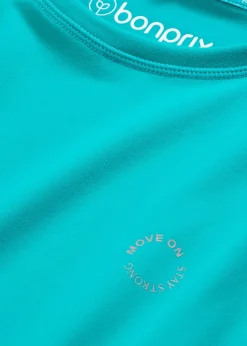 bonprix bonprix Camiseta deportiva de algodón resistente Esmeralda Outlet