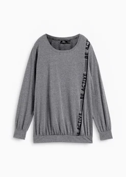bonprix bonprix Camiseta deportiva holgada Gris jaspeado Hot