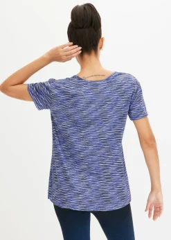 bonprix bonprix Camiseta deportiva holgada de material de secado rápido Azul jaspeado Outlet
