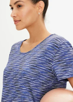 bonprix bonprix Camiseta deportiva holgada de material de secado rápido Azul jaspeado Outlet