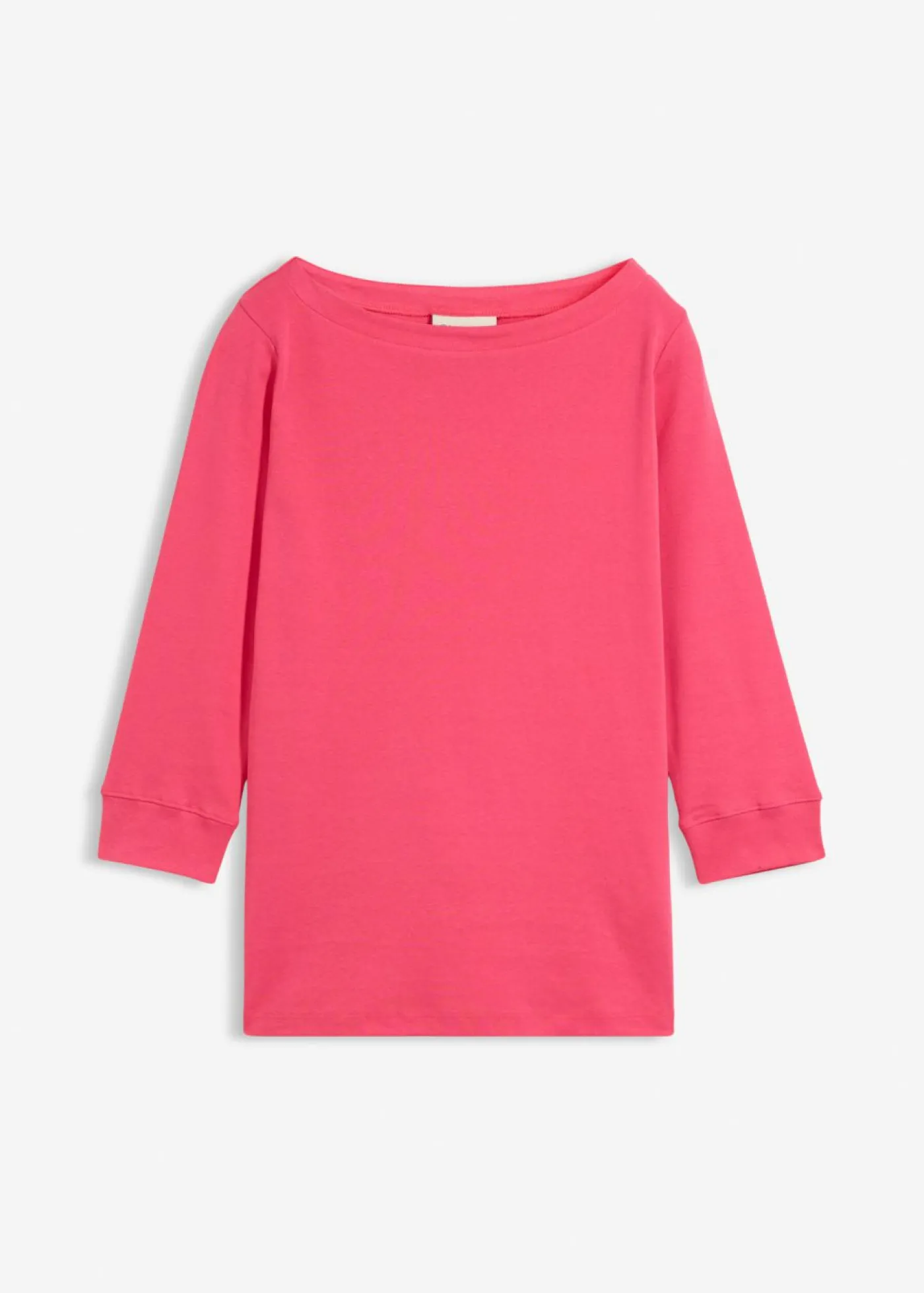bonprix bonprix Camiseta elástica con escote en forma de U fucsia Best