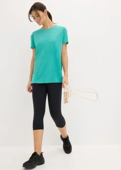 bonprix bonprix Camiseta funcional de secado rápido (2 unidades) Esmeralda-negro Sale