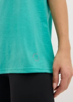 bonprix bonprix Camiseta funcional de secado rápido (2 unidades) Esmeralda-negro Sale