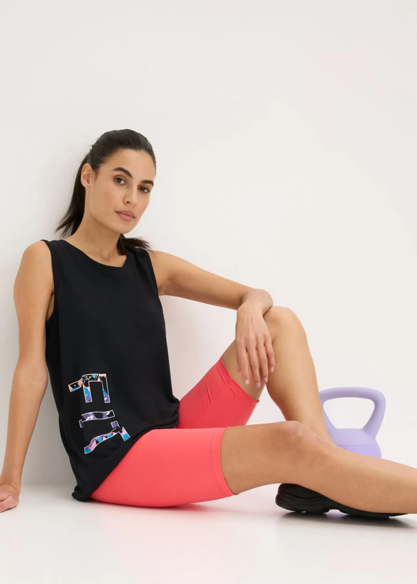 bonprix bonprix Camiseta funcional de secado rápido (2 unidades) Negro-salmón
