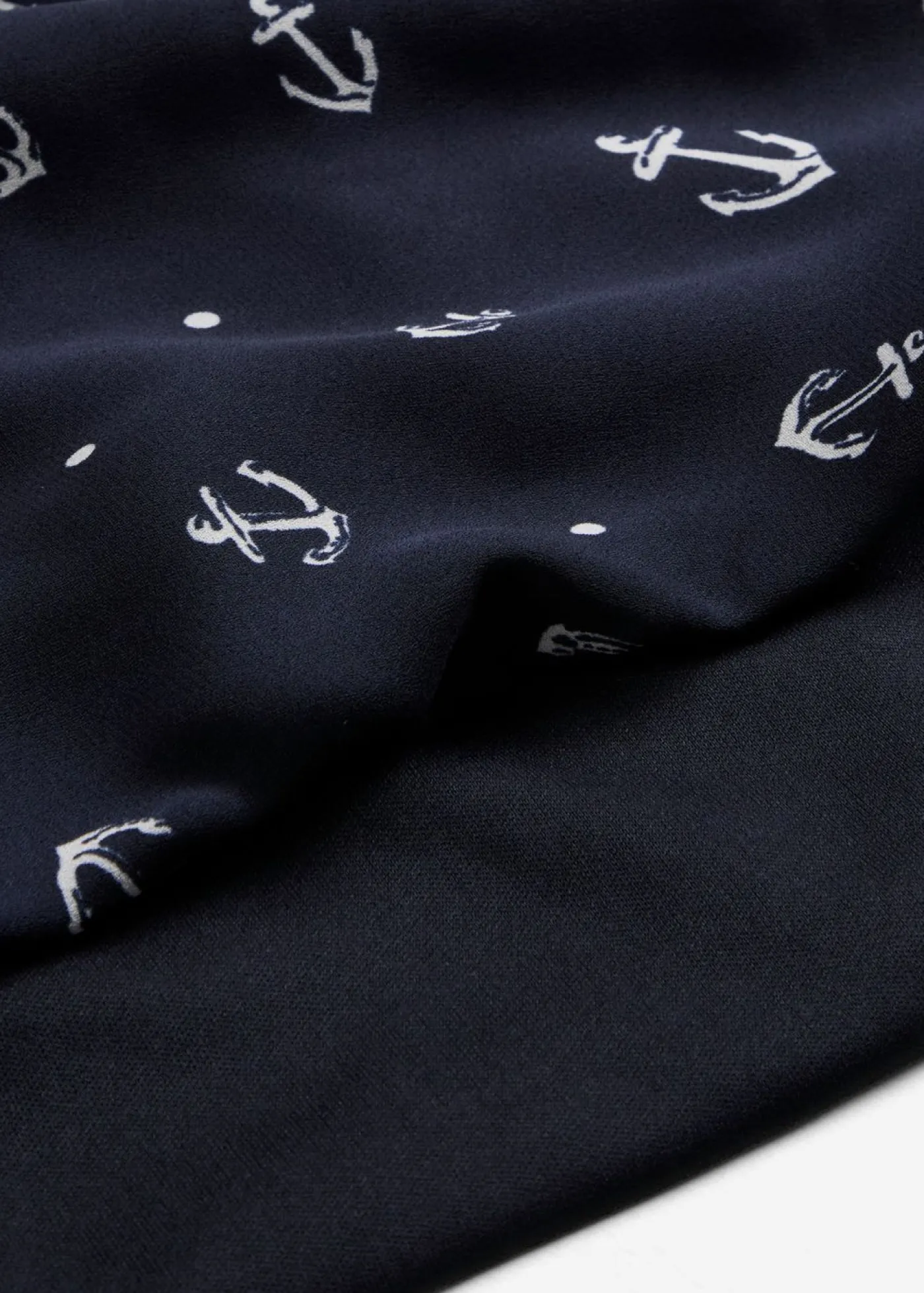 bonprix bonprix Camiseta georgette, de manda corta Azul marino-blanco estampado Sale
