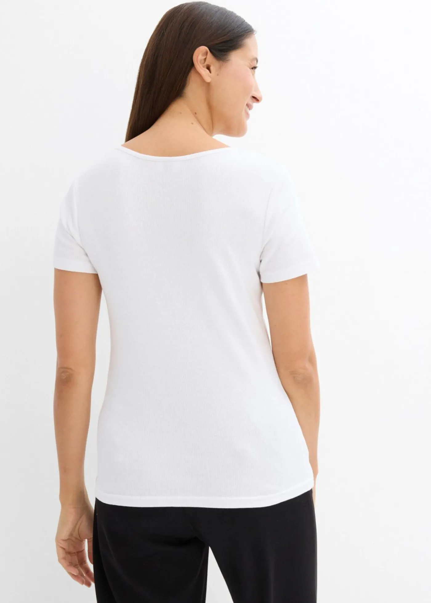 bonprix bonprix Camiseta henley con algodón orgánico puro Blanco New