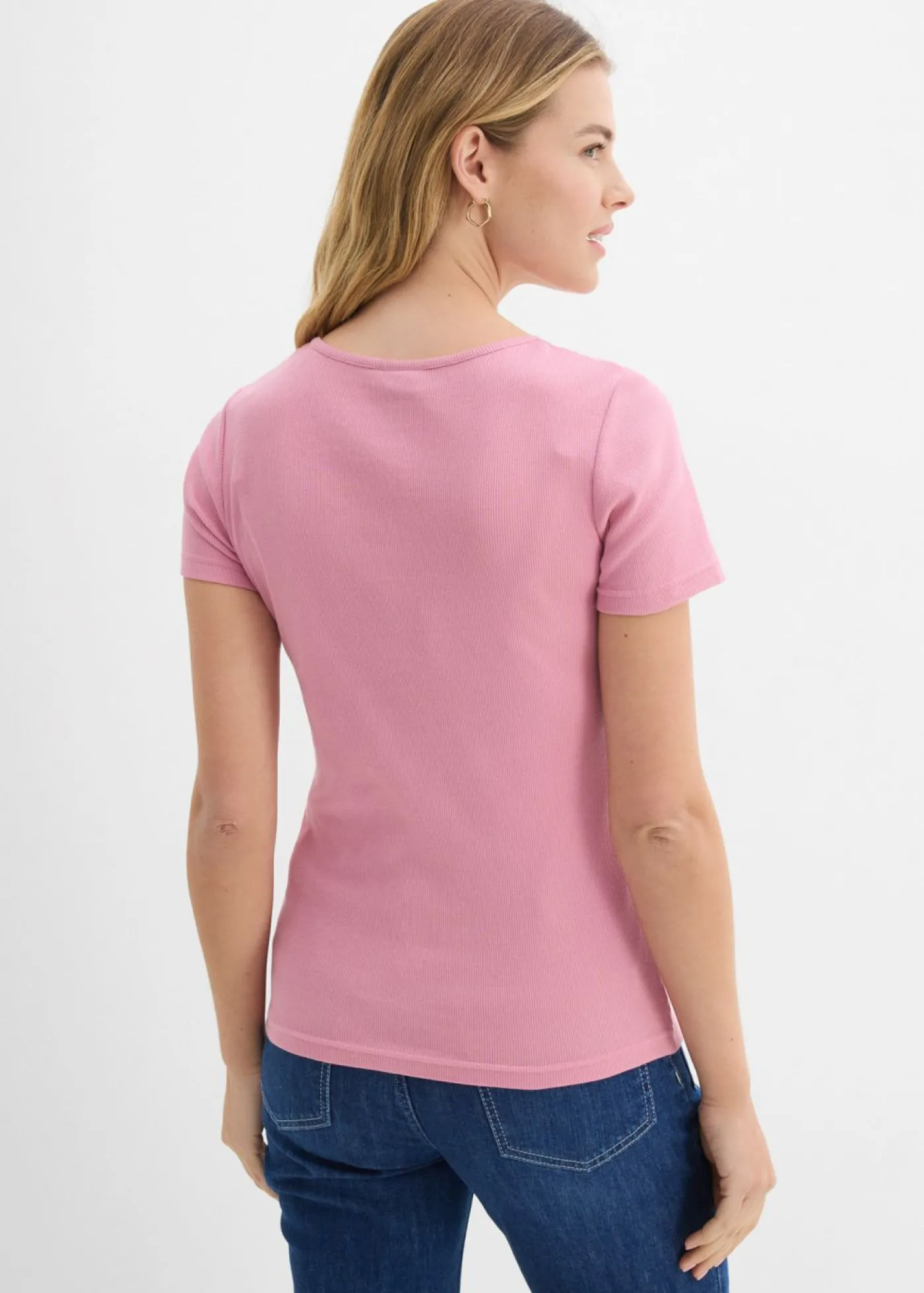 bonprix bonprix Camiseta henley con algodón orgánico puro orquídea ahumado Outlet