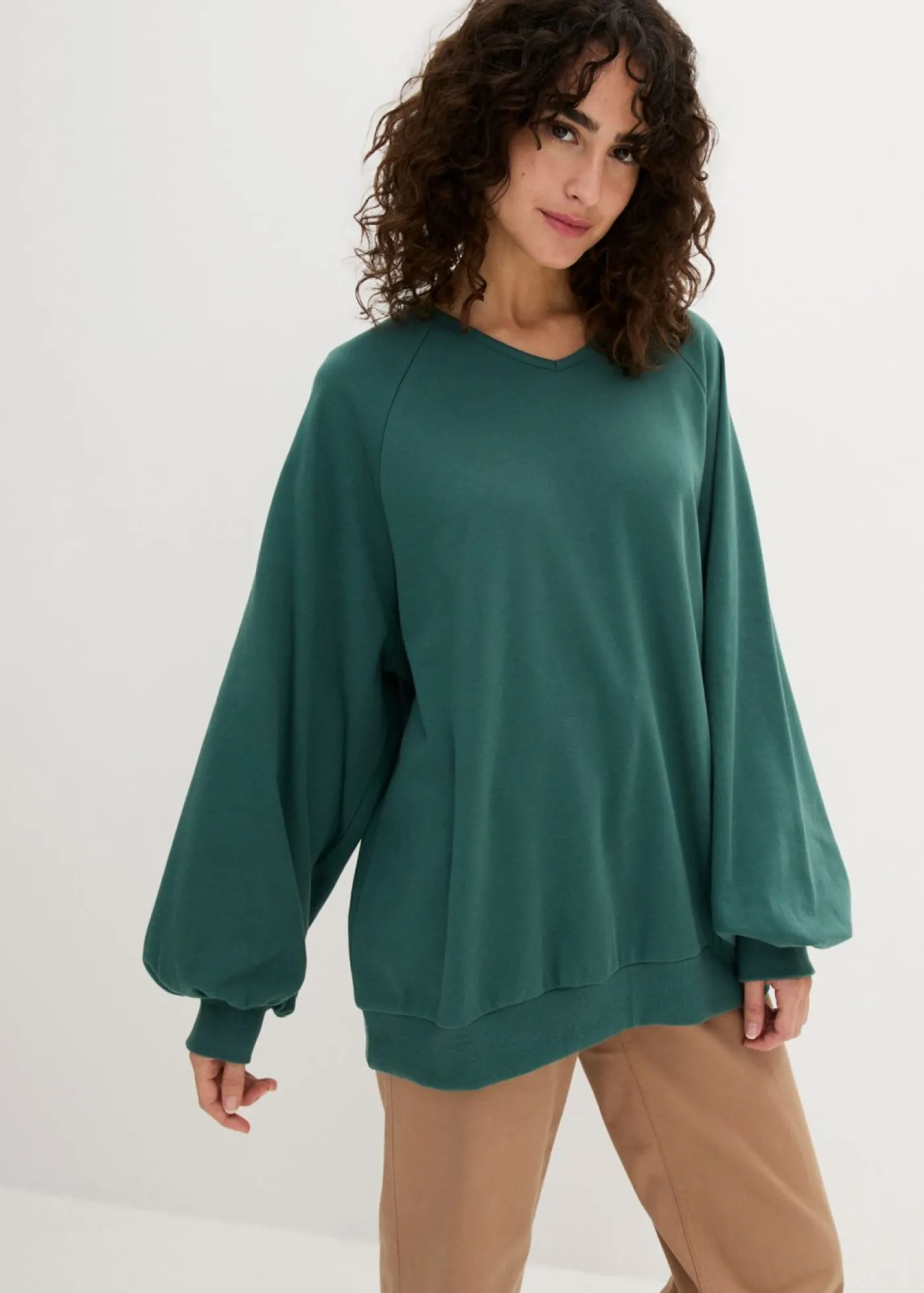 bonprix bonprix Camiseta holgada verde mate Discount