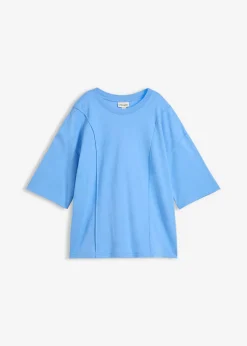 bonprix bonprix Camiseta holgada de algodón orgánico puro azul provenzal Best