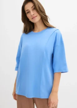 bonprix bonprix Camiseta holgada de algodón orgánico puro azul provenzal Best