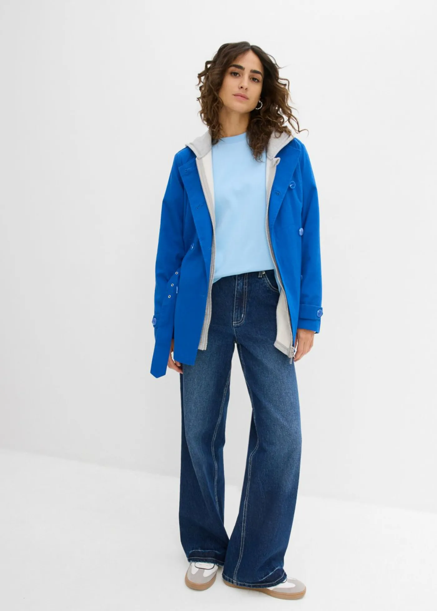 bonprix bonprix Camiseta holgada de algodón orgánico puro y pesado Azul claro Outlet