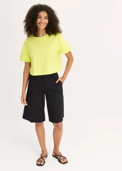 bonprix bonprix Camiseta holgada de algodón orgánico puro Amarillo cítrico New