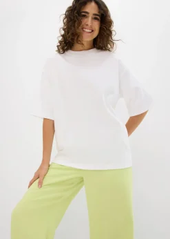 bonprix bonprix Camiseta holgada de algodón orgánico puro y pesado Blanco Best