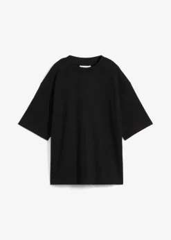 bonprix bonprix Camiseta holgada de algodón orgánico puro y pesado Negro Outlet