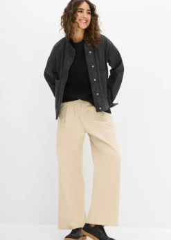 bonprix bonprix Camiseta holgada de algodón orgánico puro y pesado Negro Outlet
