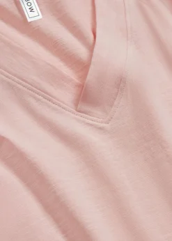 bonprix bonprix Camiseta holgada de algodón orgánico puro rosa pastel Clearance