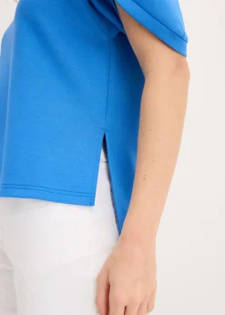 bonprix bonprix Camiseta holgada de mezcla de viscosa fluida azul glaciar Hot