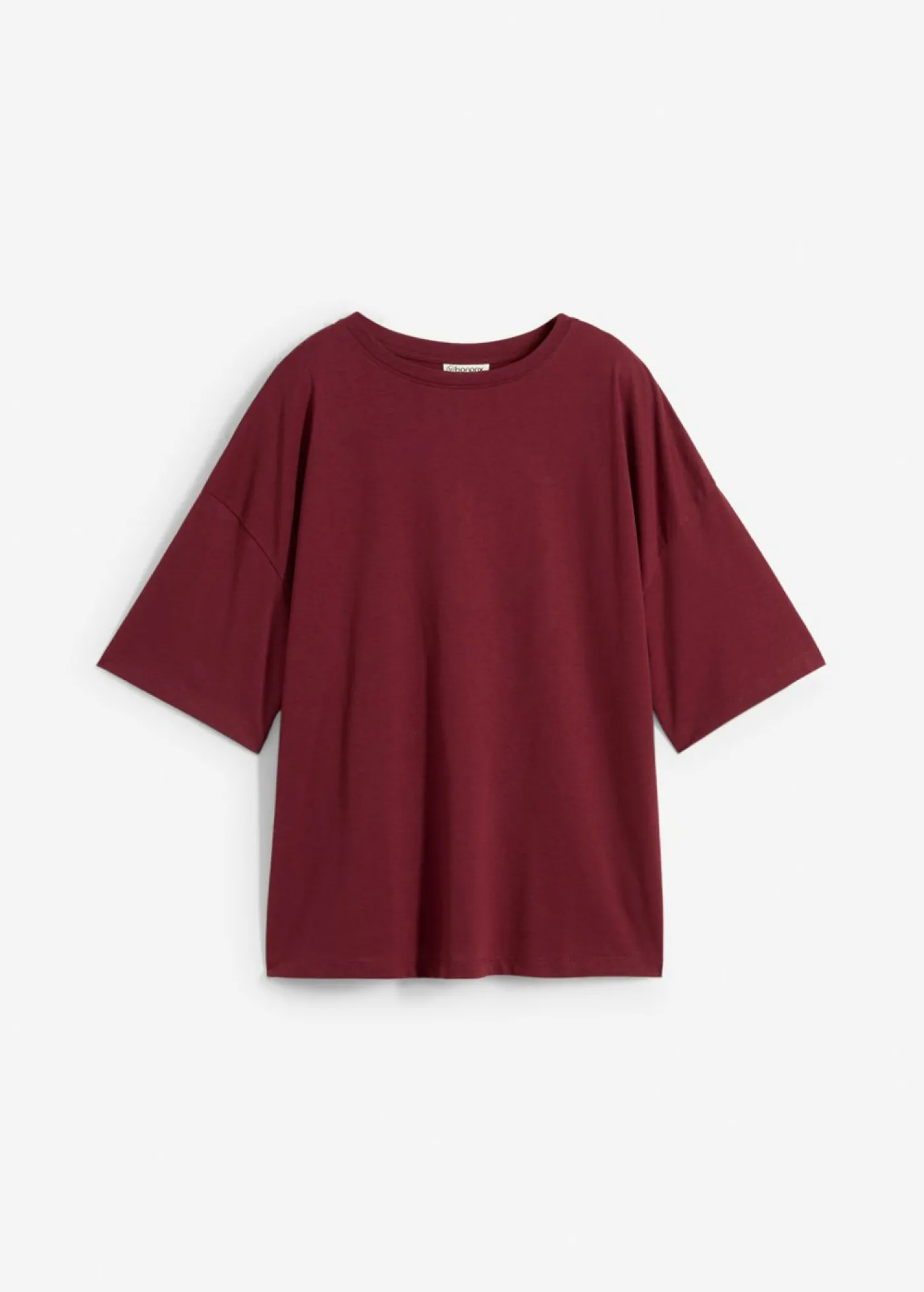bonprix bonprix Camiseta holgada de mezcla de algodón rojo avellana Sale