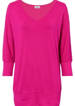 bonprix bonprix Camiseta holgada de viscosa fluida Rosa magnolia Online
