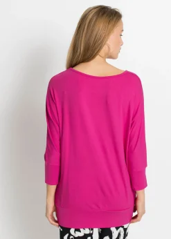 bonprix bonprix Camiseta holgada de viscosa fluida Rosa magnolia Online