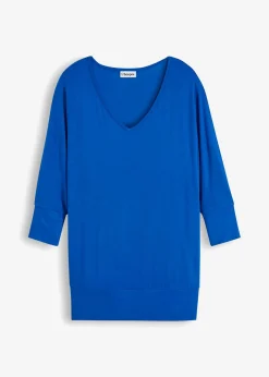bonprix bonprix Camiseta holgada de viscosa fluida Azul ártico Best