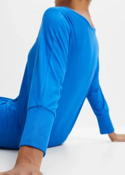 bonprix bonprix Camiseta holgada de viscosa fluida Azul ártico Best