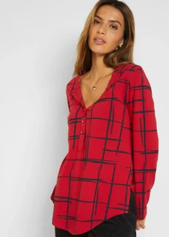 bonprix bonprix Camiseta larga Rojo oscuro-negro New