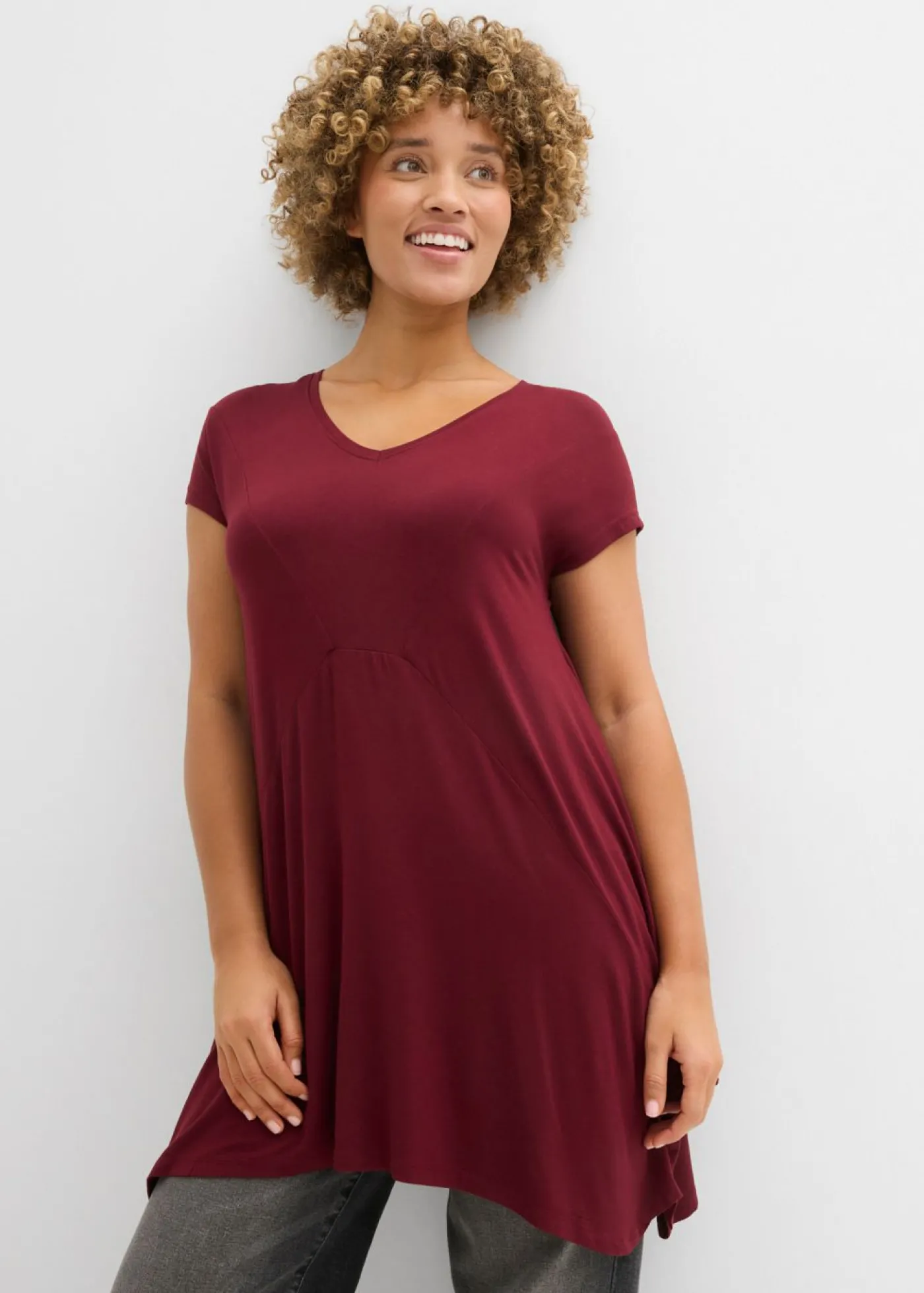 bonprix bonprix Camiseta larga rojo avellana Best