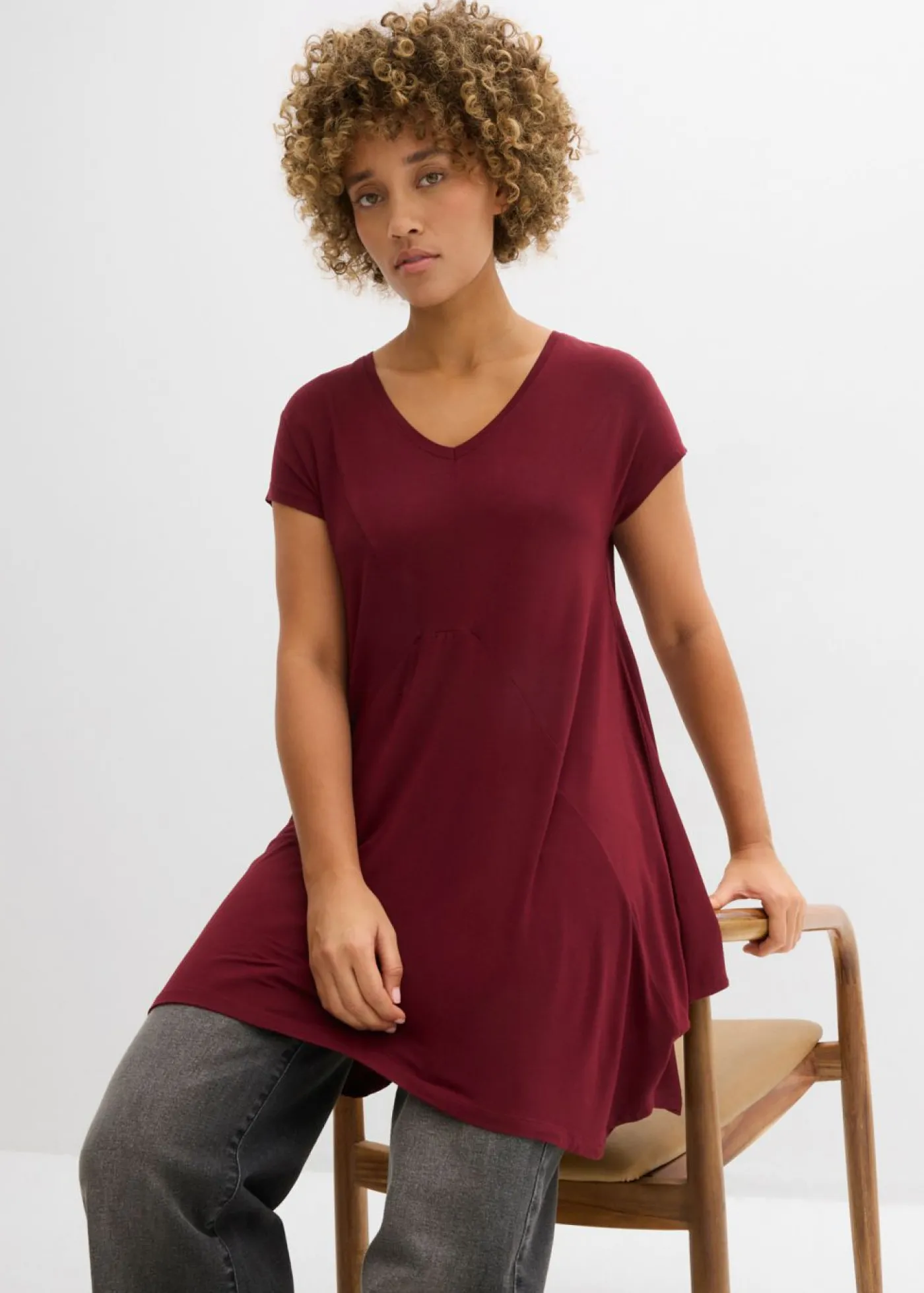 bonprix bonprix Camiseta larga rojo avellana Best