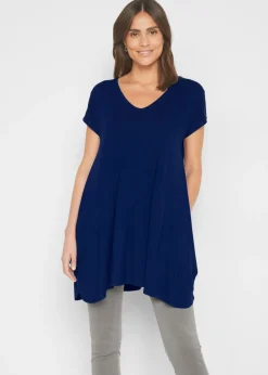 bonprix bonprix Camiseta larga Azul oxford Sale