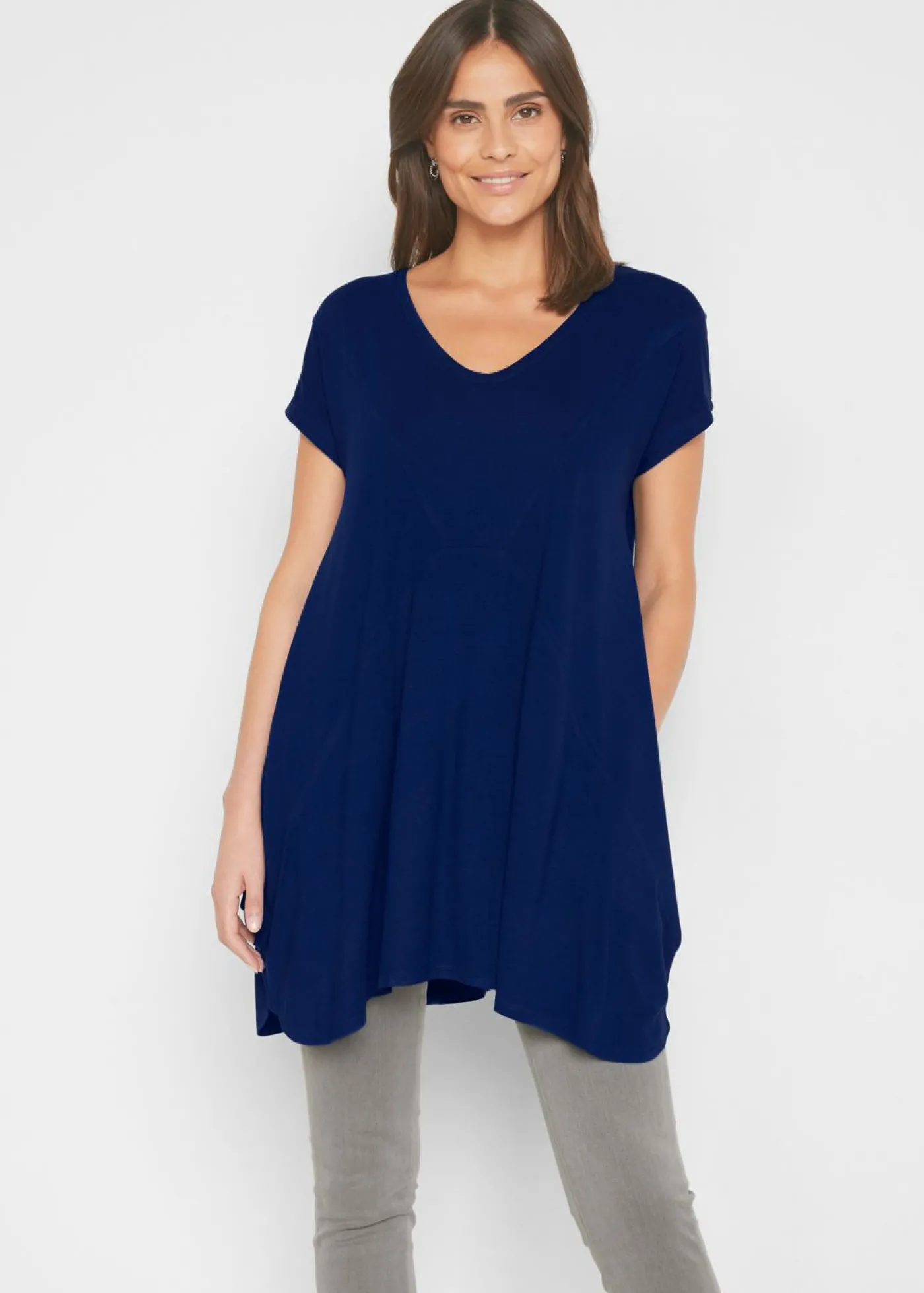bonprix bonprix Camiseta larga Azul oxford Sale