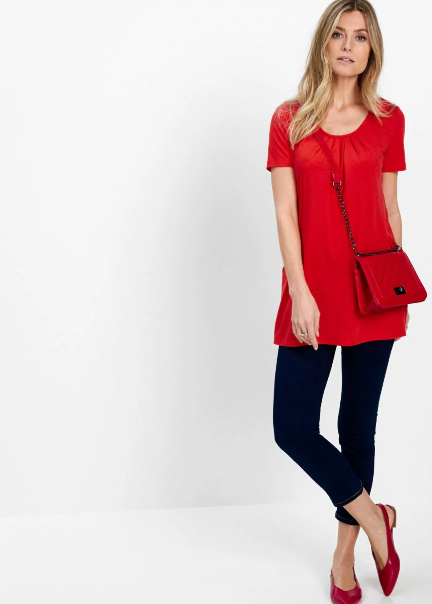 bonprix bonprix Camiseta larga con viscosa fresa
