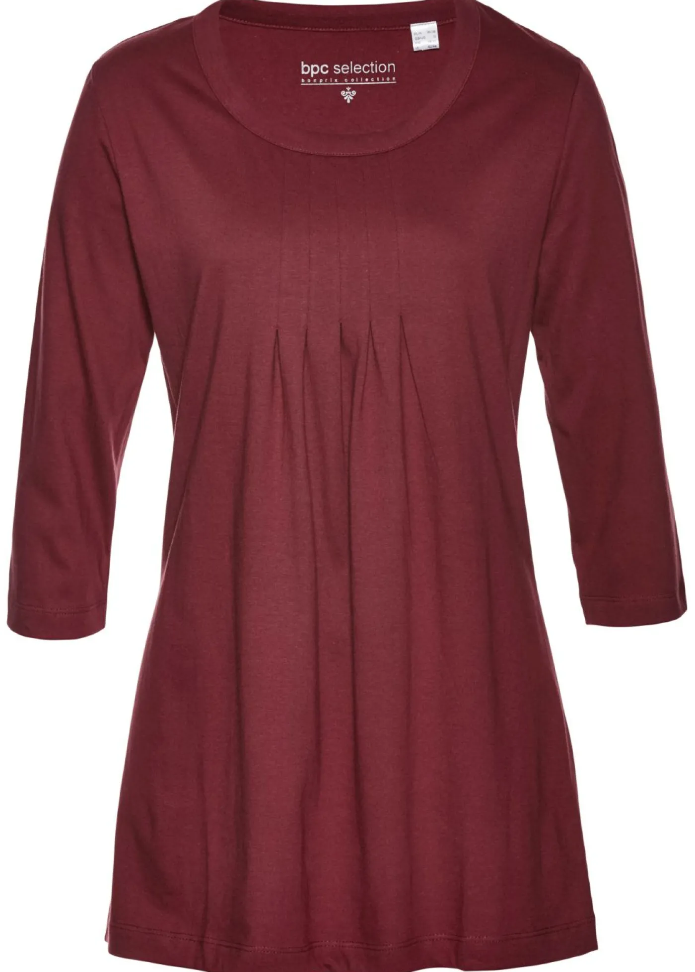 bonprix bonprix Camiseta larga de algodón puro rojo avellana Sale