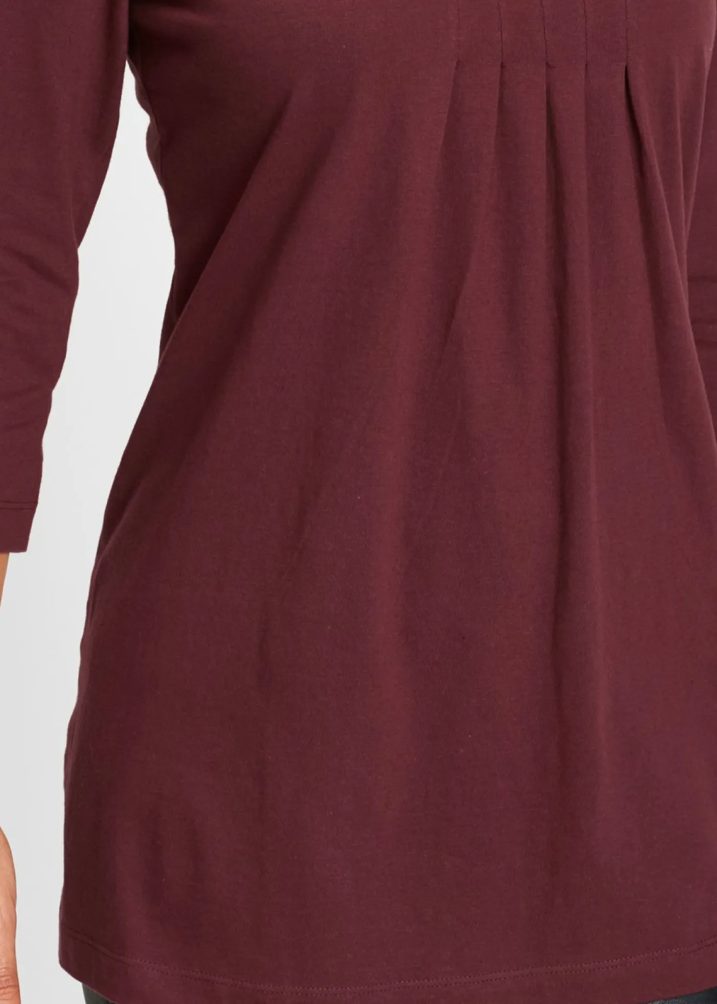 bonprix bonprix Camiseta larga de algodón puro rojo avellana Sale