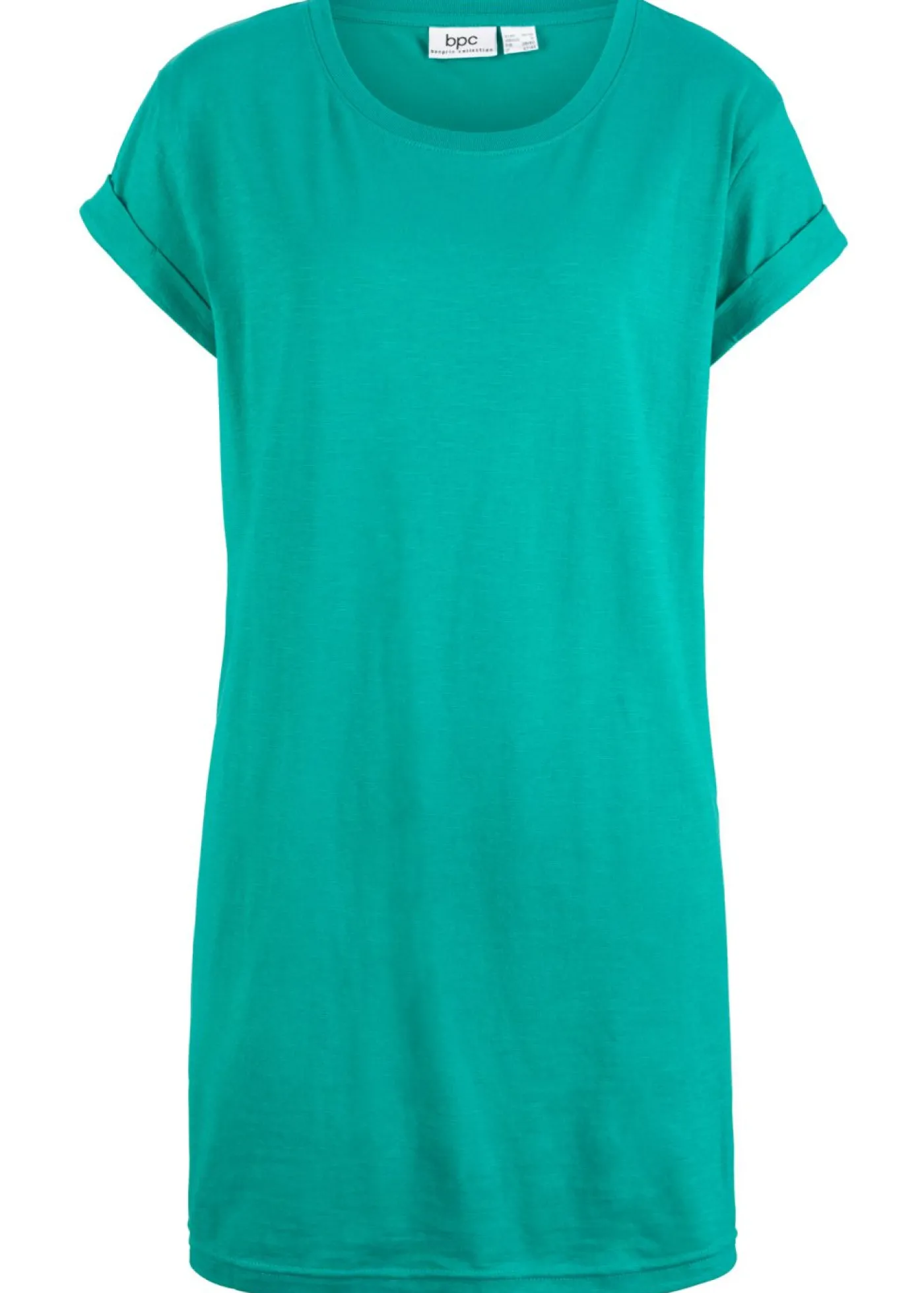 bonprix bonprix Camiseta larga de algodón puro Esmeralda Outlet