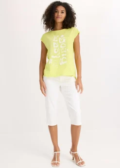 bonprix bonprix Camiseta larga de algodón orgánico puro Rosa ceniza Clearance