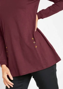 bonprix bonprix Camiseta larga de algodón puro rojo avellana Clearance