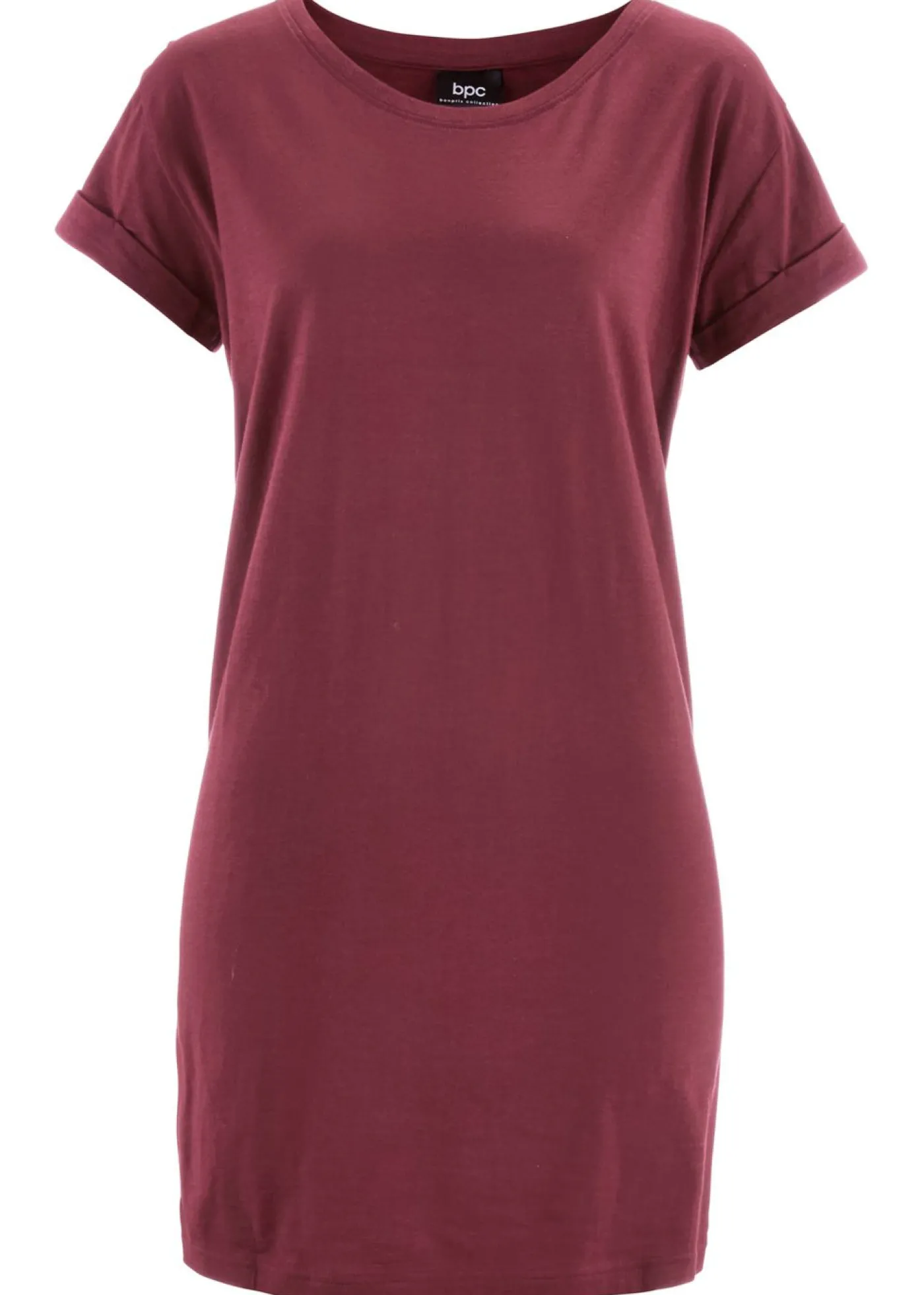 bonprix bonprix Camiseta larga de algodón puro rojo avellana Online
