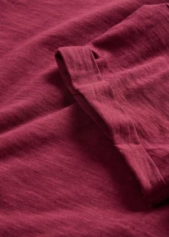 bonprix bonprix Camiseta larga de algodón puro rojo avellana Online