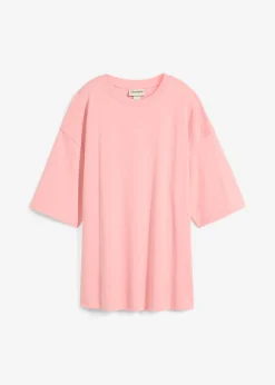 bonprix bonprix Camiseta larga de interlock rosa pálido Discount